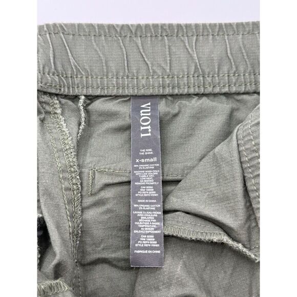 Vuori Women's Ripstop Pants Army Green Size XS Organic Cotton Drawstring Pockets - Picture 8 of 10